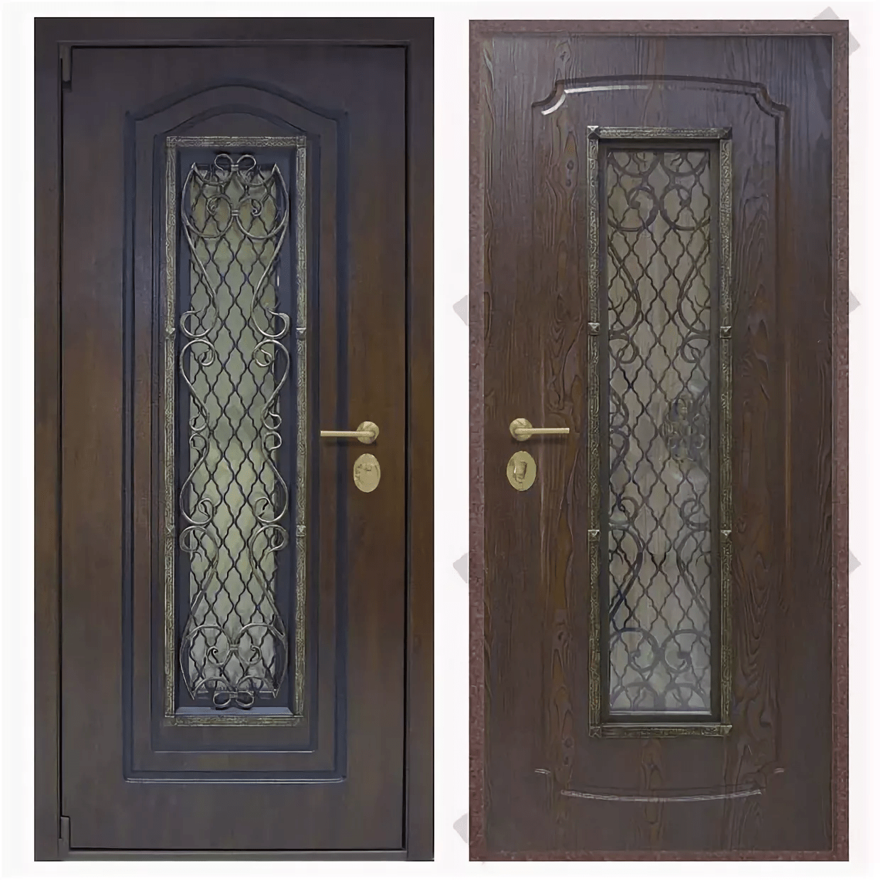 Дверь со стеклом DKS-27 (Со стеклом (окном) и ковкой)