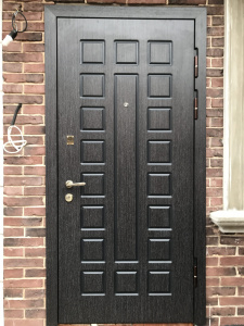 металлическая дверь с фрезерованной МДФ
