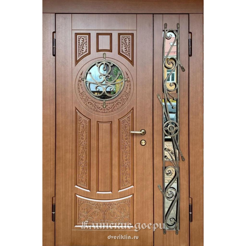 Однолистовая и двойная металлическая конструкция двери