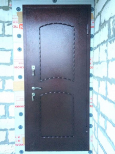 металлическая дверь с порошковым покрасом